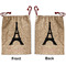Black Eiffel Tower Santa Sack - Front & Back (Personalized)
