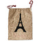 Black Eiffel Tower Santa Sack - Front (Personalized)