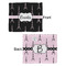 Black Eiffel Tower Security Blanket - Front & Back View