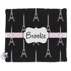Black Eiffel Tower Security Blanket (Personalized)