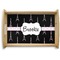 Black Eiffel Tower Natural Wooden Tray - Small (Personalized)