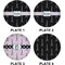 Black Eiffel Tower Set of Lunch / Dinner Plates (Approval)