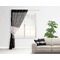 Black Eiffel Tower Sheer Curtain With Window and Rod - in Room Matching Pillow