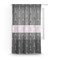 Black Eiffel Tower Sheer Curtain With Window and Rod