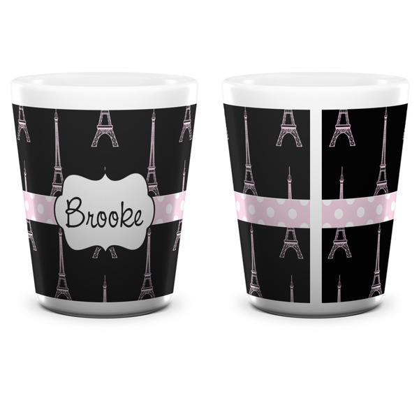 Black Eiffel Tower Shot Glass - White - APPROVAL