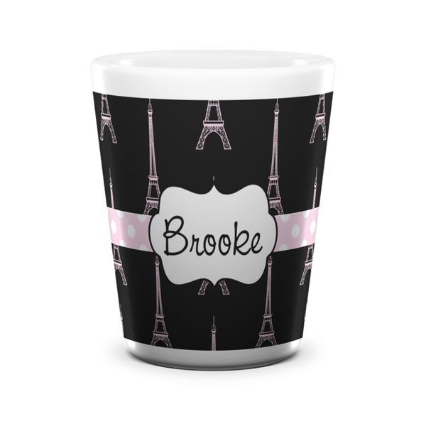 Black Eiffel Tower Shot Glass - White - FRONT