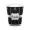 Black Eiffel Tower Ceramic Shot Glass - 1.5 oz - White - Single (Personalized)