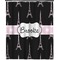 Black Eiffel Tower Extra Long Shower Curtain - 70"x84" (Personalized)