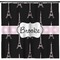 Black Eiffel Tower Shower Curtain - 71" x 74" (Personalized)