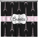 Black Eiffel Tower Shower Curtain - Custom Size (Personalized)