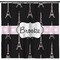 Black Eiffel Tower Shower Curtain - Custom Size (Personalized)
