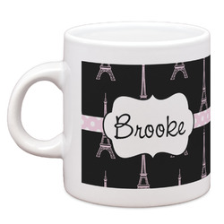 Black Eiffel Tower Espresso Cup (Personalized)