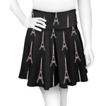 Black Eiffel Tower Skater Skirt (Personalized)