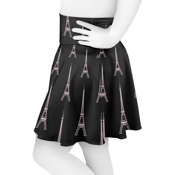 Black Eiffel Tower Skater Skirt - Side