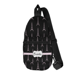 Black Eiffel Tower Sling Bag (Personalized)