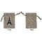 Black Eiffel Tower Small Burlap Gift Bag - Front Approval