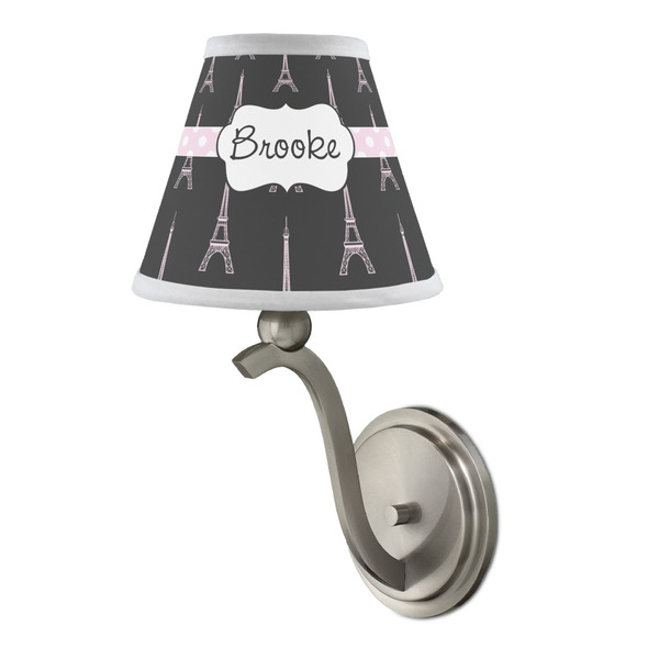 Black Eiffel Tower Small Chandelier Lamp - LIFESTYLE (on wall lamp)