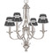 Black Eiffel Tower Small Chandelier Shade - LIFESTYLE (on chandelier)