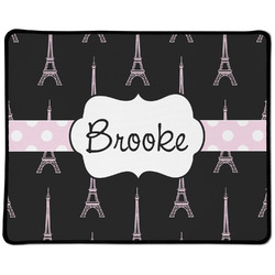 Black Eiffel Tower Large Gaming Mouse Pad - 12.5" x 10" (Personalized)