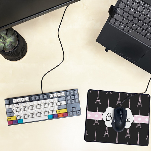 Black Eiffel Tower Small Gaming Mats - LIFESTYLE