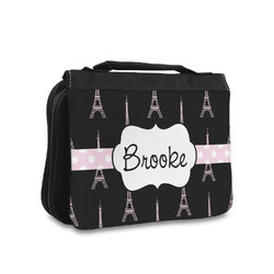 Black Eiffel Tower Toiletry Bag - Small (Personalized)