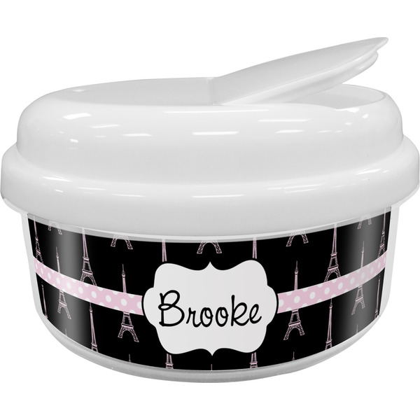 Custom Black Eiffel Tower Snack Container (Personalized)