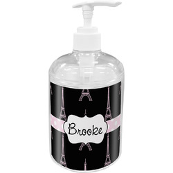 Black Eiffel Tower Acrylic Soap & Lotion Bottle (Personalized)