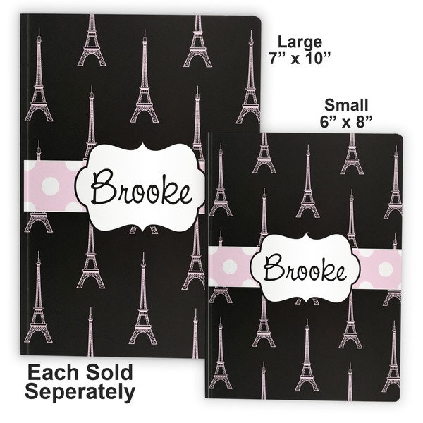 Black Eiffel Tower Soft Cover Journal - Compare