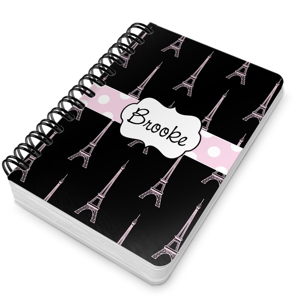 Black Eiffel Tower Spiral Journal 5 x 7 - Main