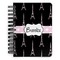 Black Eiffel Tower Spiral Notebook - 5x7 w/ Name or Text