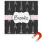 Black Eiffel Tower Square Car Magnet - 10" (Personalized)