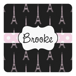 Black Eiffel Tower Square Decal - Large (Personalized)