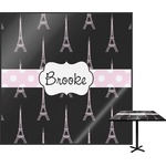 Black Eiffel Tower Square Table Top - 24" (Personalized)
