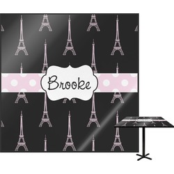 Black Eiffel Tower Square Table Top (Personalized)