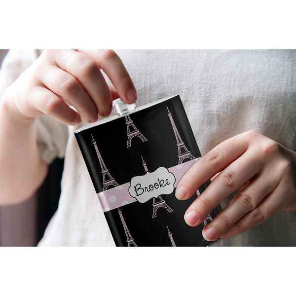 Black Eiffel Tower Stainless Steel Flask - LIFESTYLE 1