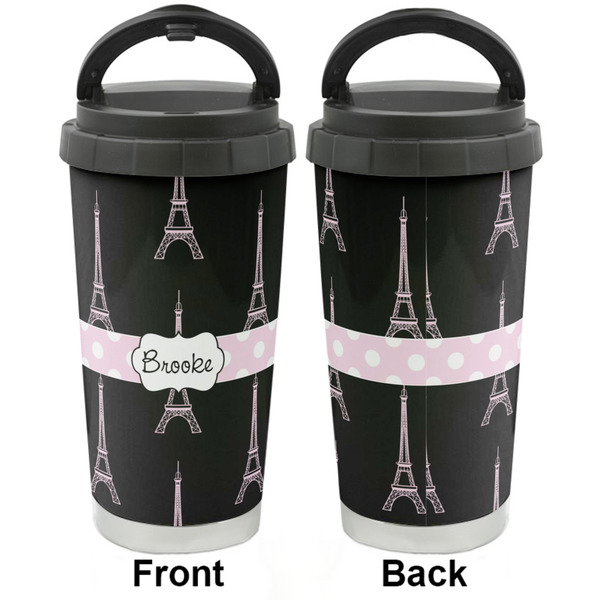 Black Eiffel Tower Stainless Steel Travel Cup - Apvl
