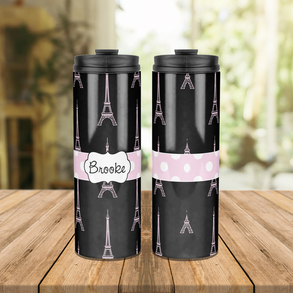 Black Eiffel Tower Stainless Steel Tumbler - Lifestyle