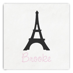 Black Eiffel Tower Paper Dinner Napkins (Personalized)