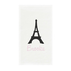 Black Eiffel Tower Guest Towels - Full Color - Standard (Personalized)