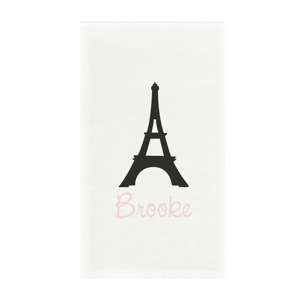 Custom Black Eiffel Tower Guest Towels - Full Color - Standard (Personalized)