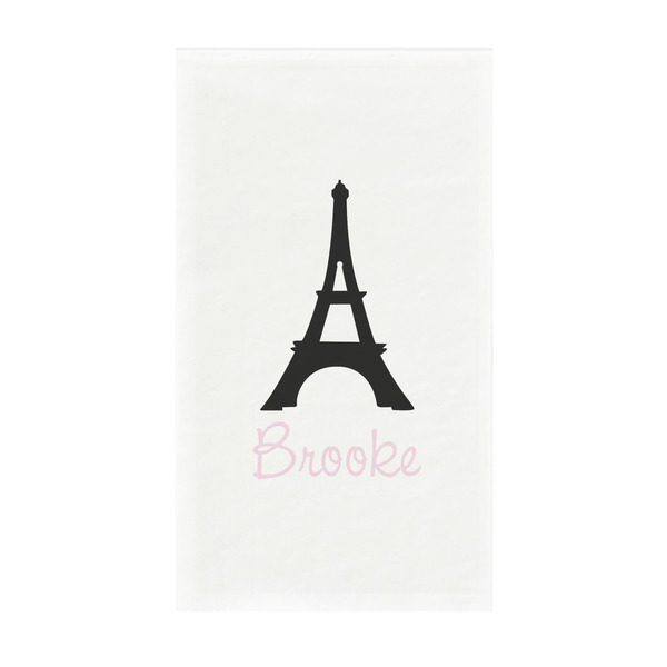 Custom Black Eiffel Tower Guest Paper Towels - Full Color - Standard (Personalized)