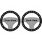 Black Eiffel Tower Steering Wheel Cover- Front and Back