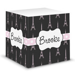 Black Eiffel Tower Sticky Note Cube (Personalized)