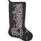 Black Eiffel Tower Holiday Stocking - Single-Sided - Neoprene (Personalized)