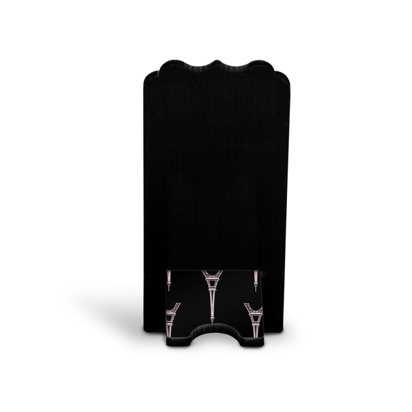 Black Eiffel Tower Stylized Phone Stand - Back