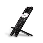 Black Eiffel Tower Stylized Cell Phone Stand - Small w/ Name or Text