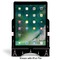 Black Eiffel Tower Stylized Tablet Stand - Front with ipad