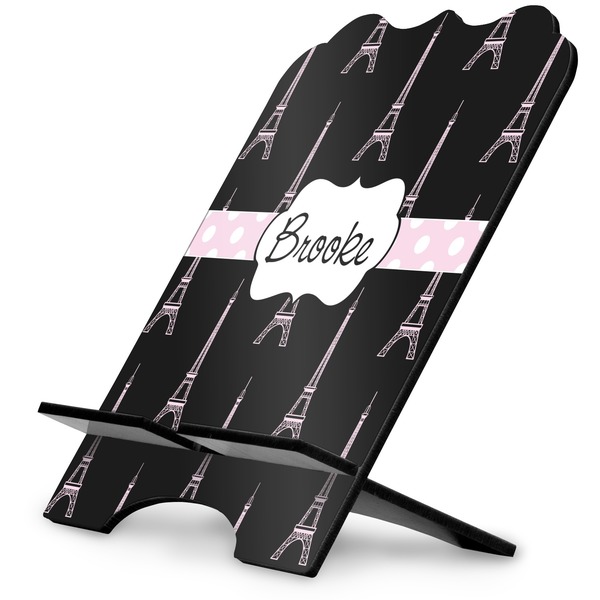 Custom Black Eiffel Tower Stylized Tablet Stand (Personalized)