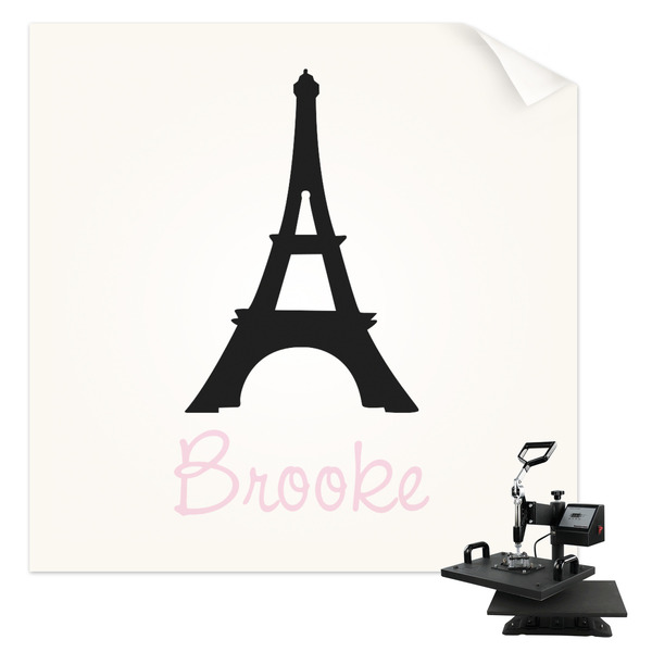 Custom Black Eiffel Tower Sublimation Transfer - Youth / Women (Personalized)
