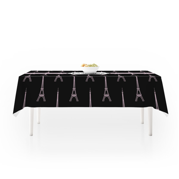 Black Eiffel Tower Tablecloths (58"x102") - MAIN